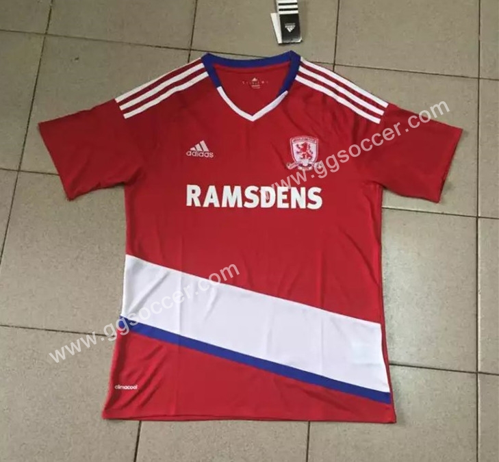  2016-17 Middlesbrough  Home Red Thailand Soccer Jersey