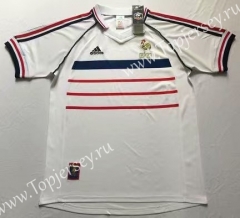 1998 Retro Version France White Thailand Soccer Jersey AAA