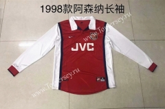 Retro Version 1998 Arsenal Home Red Thailand LS Soccer Jersey AAA-510