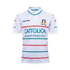 2019-20 Italy Away White Thailand Rugby Shirt