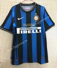 Retro Version Inter Milan Home Blue&Black Thailand Soccer Jersey AAA-811