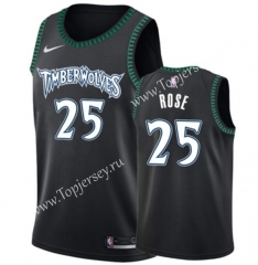 Retro Edition Minnesota Timberwolves Black #25 NBA Jersey