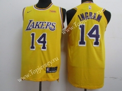 Los Angeles Lakers Yellow #14 NBA Jersey