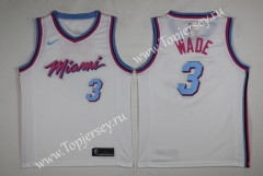 City Edition Miami Heat White #3 NBA Jersey