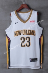 New Orleans Pelicans White #23 NBA Jersey