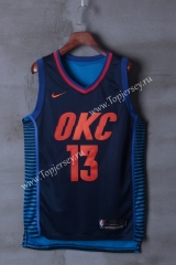 Oklahoma City Thunder Dark Blue Strip #13 NBA Jersey