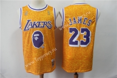 （Bape x Mitchell & Ness）Los Angeles Lakers Yellow #23 NBA Jersey