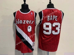 （Bape x Mitchell & Ness）Portland Trail Blazers Red #93 NBA Jersey