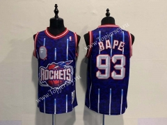 （Bape x Mitchell & Ness）Houston Rockets Blue #93 NBA Jersey