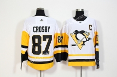 Pittsburgh  White&Yellow #87 NHL Jersey