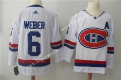 Montreal Canadiens White #6 NHL Jersey