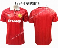 Retro Version 1994 Manchester United Home Red Thailand Soccer Jersey AAA