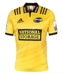 2019-2020 Hurricane Home Yellow Thailand Rugby Shirt
