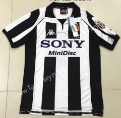 Retro Version 1997-1998 Juventus Home Black&White Thailand Soccer Jersey AAA-510