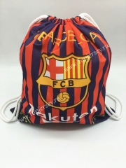 Barcelona Red and Blue Drawstring Bag