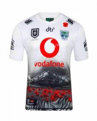 Commemorative Edition 2019-20 New Zealand Warriors White Thailand Rugby Jersey