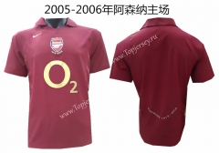 Retro Version 2005-2006 Arsenal Home Red Thailand Soccer Jersey AAA