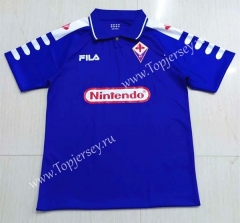 Retro Version 1998- 1999 Fiorentina Blue Thailand Soccer Jersey AAA-503