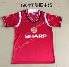 Retro Version 1984 Manchester United Home Red Thailand Soccer Jersey AAA-DG