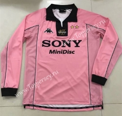 Retro Version 1998 Juventus Pink LS Thailand Soccer Jersey AAA-SL