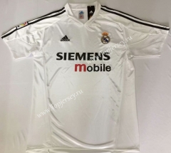 Retro Version 2003 Real Madrid Home White Thailand Soccer Jersey AAA-912
