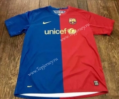 Retro Version 2008-2009 Barcelona Home Red&Blue Thailand Soccer Jersey AAA-503