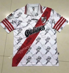Retro Version 1996 CA River Plate Home White Thailand Soccer Jersey AAA-510