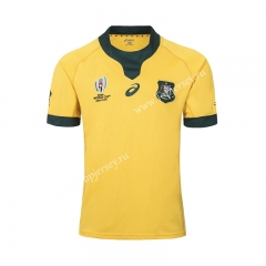 2019 World Cup Australia Home Yellow Thailand Rugby Shirt