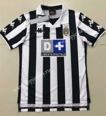 Retro Version 1999-2000 Juventus Home Black&White Thailand Soccer Jersey AAA-510