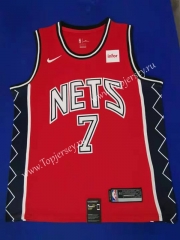 Retro Edition Brooklyn Nets Red #7 NBA Jersey
