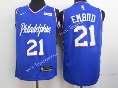 2020 Philadelphia 76ers Blue #21 NBA Jersey