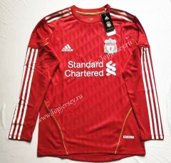Retro Version 2011-2012 Liverpool Home Red LS Thailand Soccer Jersey AAA-912