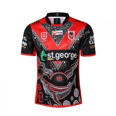 2019 Hero Edition St George Red&Black Thailand Rugby Jersey