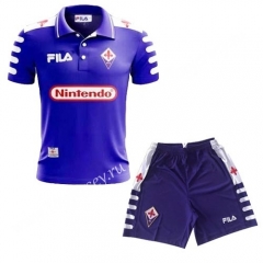Retro Version 1998- 1999 Fiorentina Purple Thailand Soccer Uniform