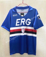 Retro Version 1990-1991 Sampdoria Home Blue Thailand Soccer Jersey AAA-811