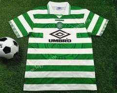 Retro Version 1997-1999 Celtic Home White&Green Thailand Soccer Jersey AAA-503