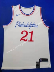 City Edition 2019-2020 Philadelphia 76ers White #21 NBA Jersey