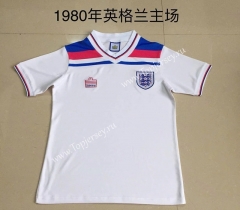 Retro Version 1980 England Home White Thailand Soccer Jersey AAA