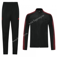 2020-2021 Manchester United Black (Ribbon) Thailand Soccer Jacket Uniform-LH