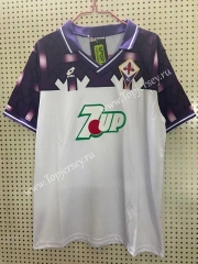 Retro Version 1992-1993 Fiorentina Away White Thailand Soccer Jersey AAA