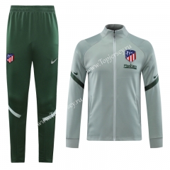 2020-2021 Atletico Madrid Light Green Thailand Training Soccer Jacket Uniform-LH