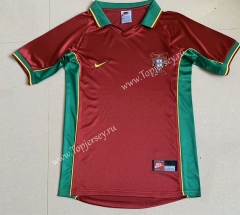 Retro Version 1998 Portugal Home Red Thailand Soccer Jersey AAA-709