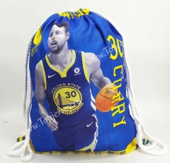 Golden State Warriors Blue Basketball Drawstring Bag-30
