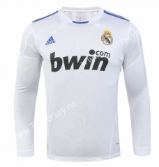 Retro Version 2010-2011 Real Madrid Home White LS Thailand Soccer Jersey AAA-SL
