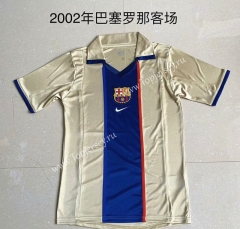 Retro Version 2002 Barcelona Yellow Thailand Soccer Jersey AAA-AY
