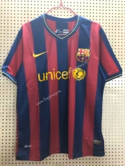 Retro Version 2009-2010 Barcelona Home Red&Blue Thailand Soccer Jersey AAA-811