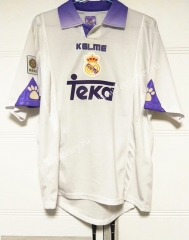 Retro Version 97-98 UEFA Champions League Real Madrid Home White Thailand Soccer Jersey AAA-503