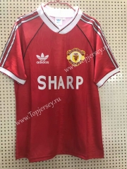 Retro Version 1990-1992 Manchester United Home Red Thailand Soccer Jersey AAA-811