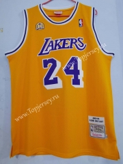 60 Honor Edition Los Angeles Lakers Yellow #24 NBA Jersey