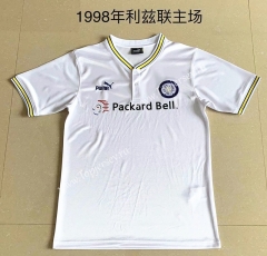 Retro Version 1998 Leeds United Home White Thailand Soccer Jersey AAA-709